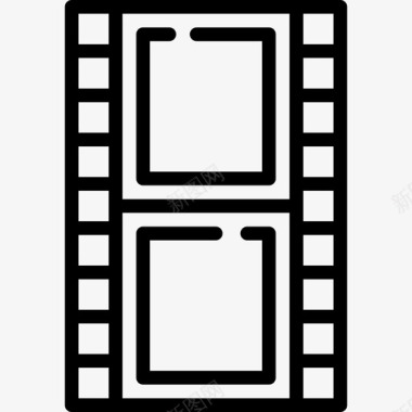 电影电子和网络元素集合4线性图标图标