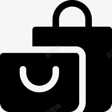 购物袋时尚电子商务8装满图标图标