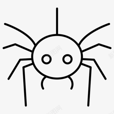 蜘蛛恐怖蜘蛛网图标图标