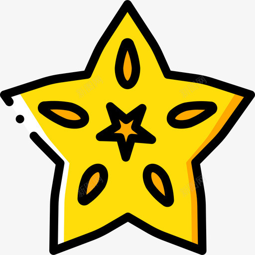 星果美食7黄色图标svg_新图网 https://ixintu.com 星果 美食7 黄色