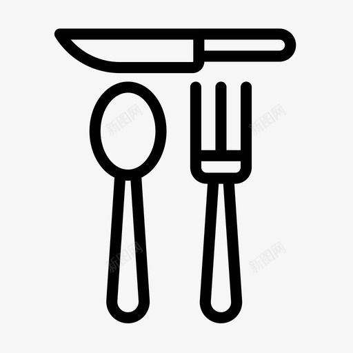 餐具食物厨房用具图标svg_新图网 https://ixintu.com 勺子 厨房用具 现代 食物 餐具