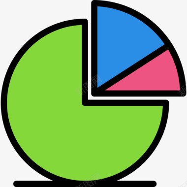 饼图商业79线性颜色图标图标