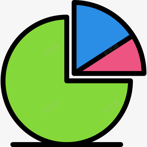 饼图商业79线性颜色图标svg_新图网 https://ixintu.com 商业79 线性颜色 饼图
