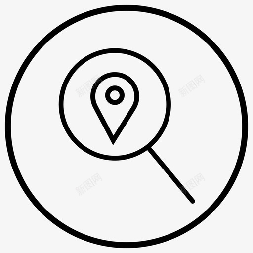 搜索位置查找位置定位地址图标svg_新图网 https://ixintu.com 位置和导航圈 地图 定位地址 搜索位置 搜索地址 查找位置
