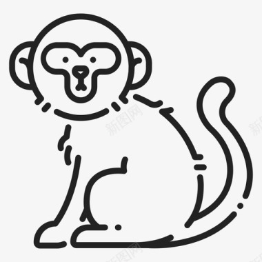 猴子动物野生动物图标图标