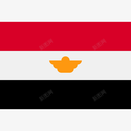 埃及长方形国家简单旗帜图标svg_新图网 https://ixintu.com 埃及 长方形国家简单旗帜