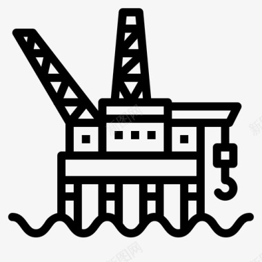 天然气平台石油工厂图标图标