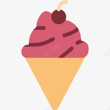 冰淇淋美食6平淡图标图标