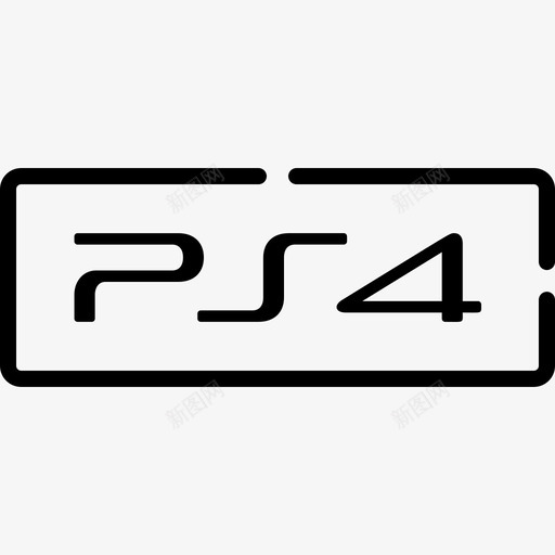Ps4视频游戏徽标3线性图标svg_新图网 https://ixintu.com Ps4 线性 视频游戏徽标3