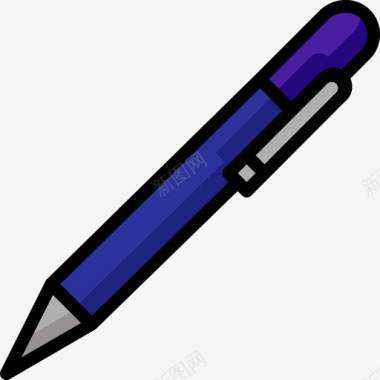 钢笔文具11线颜色图标图标