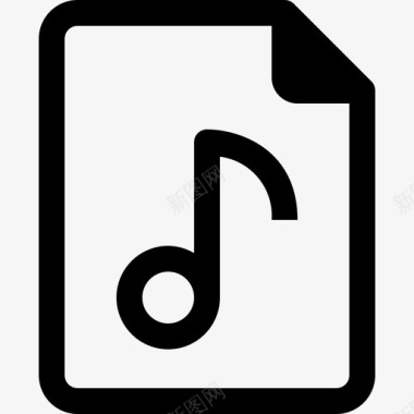 音乐文件音乐和声音3线性图标图标