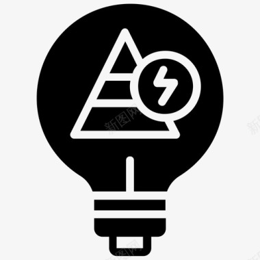 能量金字塔生态灯绿灯图标图标