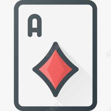 钻石王牌赌场休闲线性颜色图标图标
