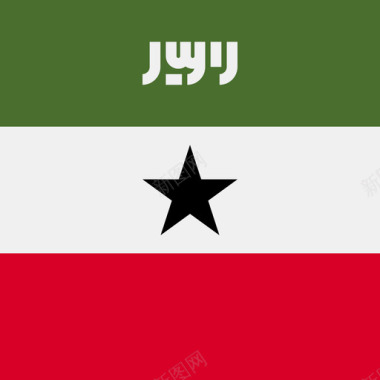 索马里兰方形的国家简单的旗帜图标图标