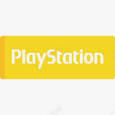 Playstation视频游戏徽标扁平图标图标