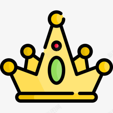皇冠皇室4线性颜色图标图标