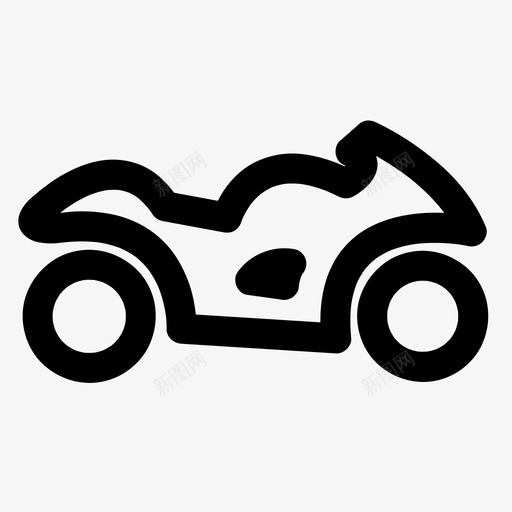 摩托车汽车运动自行车图标svg_新图网 https://ixintu.com 交通工具 各种尺寸的基本图标 摩托车 汽车 运动自行车
