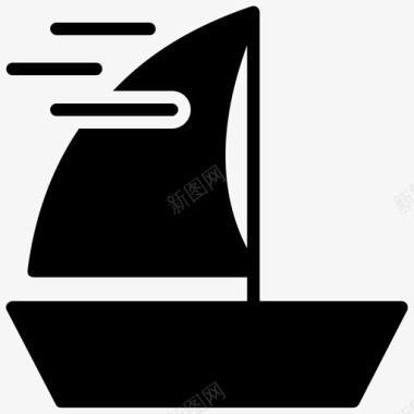 游艇帆船运动游艇图标图标