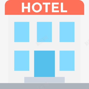 酒店酒店和餐厅公寓图标图标