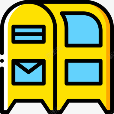 邮箱邮件4黄色图标图标