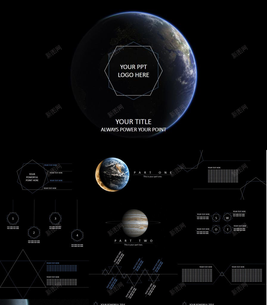 星空欧美商务汇报通用PPT模板_新图网 https://ixintu.com 商务 星空 欧美 汇报 通用