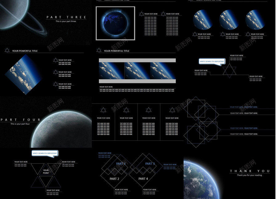 星空欧美商务汇报通用PPT模板_新图网 https://ixintu.com 商务 星空 欧美 汇报 通用