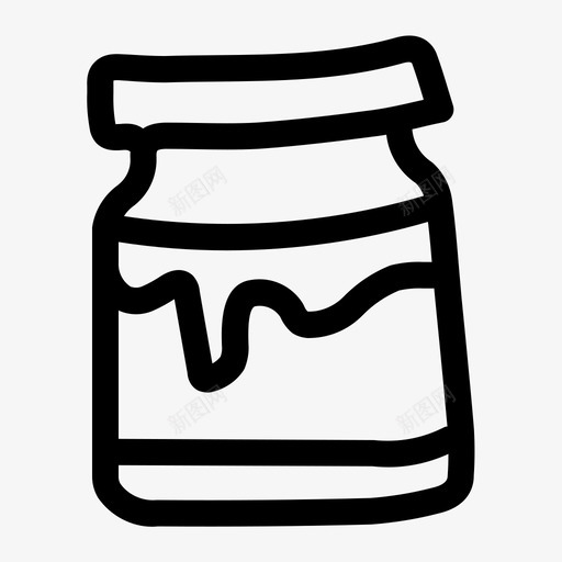 果酱手绘罐子图标svg_新图网 https://ixintu.com 手绘 果冻 果酱 罐子 食物抽签
