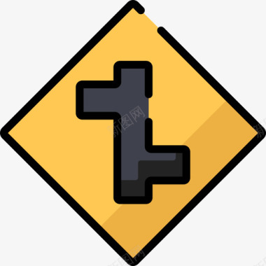交叉口交通标志9线形颜色图标图标