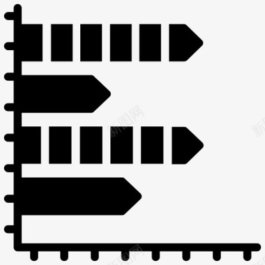 水平图分析业务性能图标图标