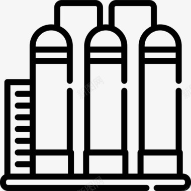 储罐工业过程3线性图标图标