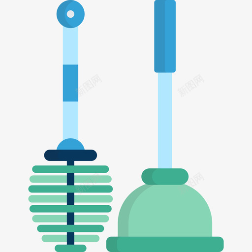 马桶刷清洁7扁平图标svg_新图网 https://ixintu.com 扁平 清洁7 马桶刷