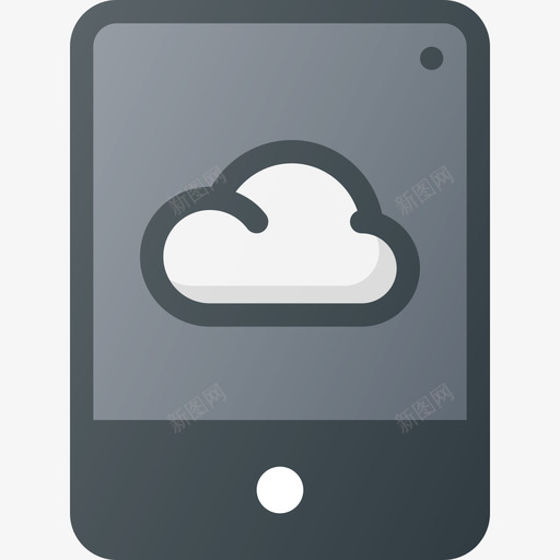 云计算云存储线性色彩图标svg_新图网 https://ixintu.com 云存储 云计算 线性色彩