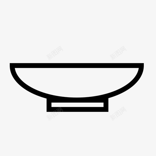 碗厨师烹饪图标svg_新图网 https://ixintu.com 厨师 厨房 厨房工具集轮廓 烹饪 碗