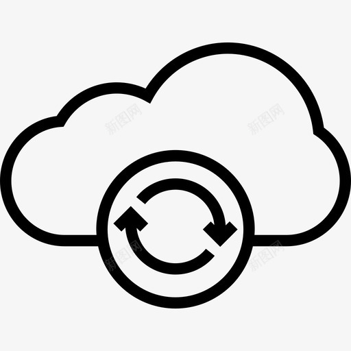 云数据存储2线性图标svg_新图网 https://ixintu.com 云 数据存储2 线性