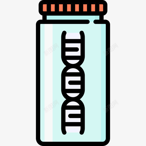 Dna医学47线状颜色图标svg_新图网 https://ixintu.com Dna 医学47 线状颜色