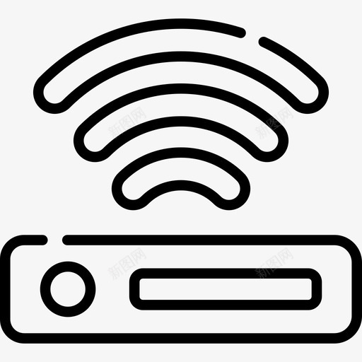 Wifi家庭自动化7线性图标svg_新图网 https://ixintu.com Wifi 家庭自动化7 线性