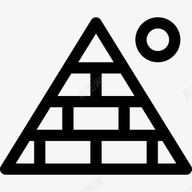 金字塔考古学9直线图标图标