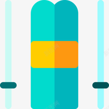 滑雪板冬季运动9平躺图标图标