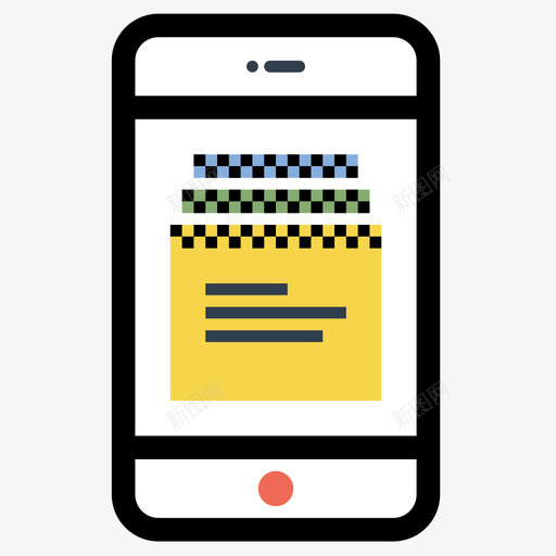 phone1svg_新图网 https://ixintu.com phone1 手机 填充 多色 可爱 商务 圆润 简约 扁平