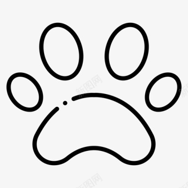 爪子符号狗宠物图标图标