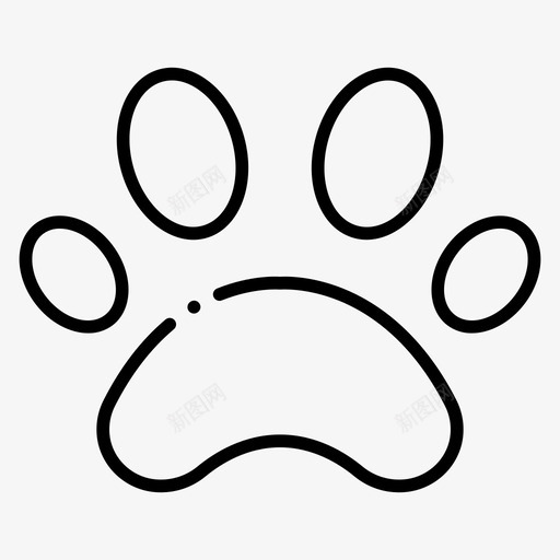 爪子符号狗宠物图标svg_新图网 https://ixintu.com 商店 宠物 宠物店 爪子符号 狗