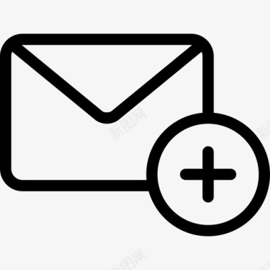 添加电子邮件操作2线性图标图标