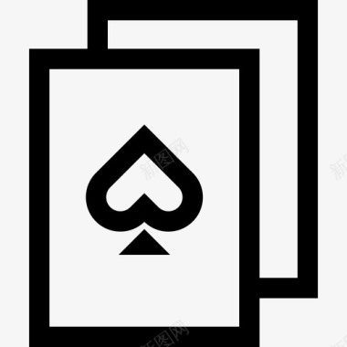 扑克牌马戏团32直线图标图标