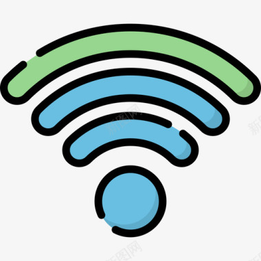 Wifi旅行49线性颜色图标图标