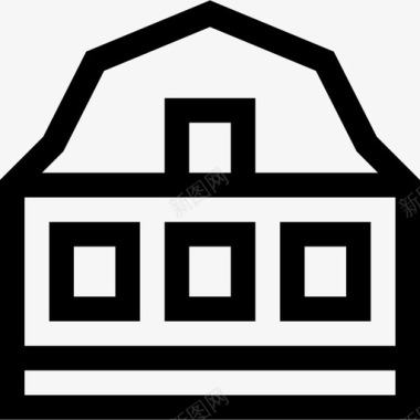房屋房屋类型6线性图标图标