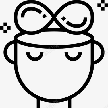 思考思考过程线性图标图标