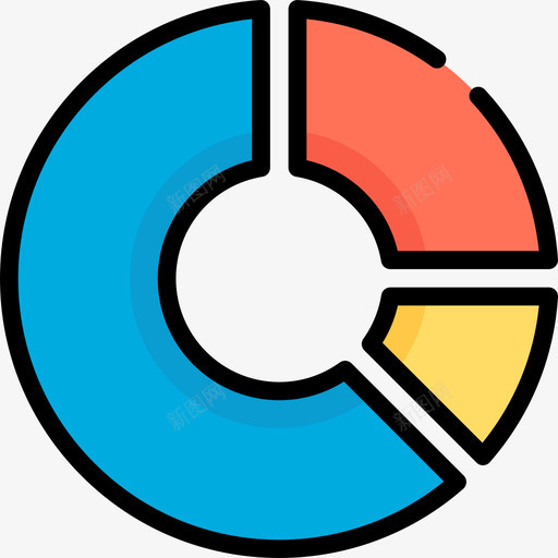 饼图数字营销25线性颜色图标svg_新图网 https://ixintu.com 数字营销25 线性颜色 饼图
