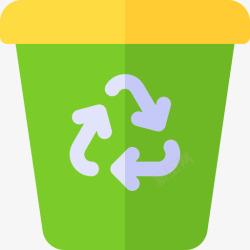 回收箱可再生能源6扁平图标图标