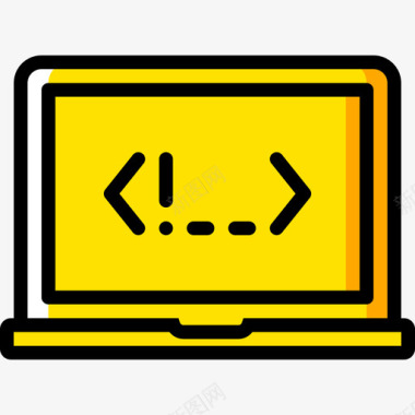 笔记本电脑开发25黄色图标图标