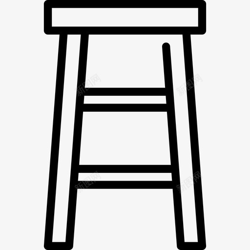 木椅家居用品17直线型图标svg_新图网 https://ixintu.com 家居用品17 木椅 直线型